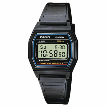 Watch strap Casio F-28W-1QY / 71607366 Plastic Black 18mm